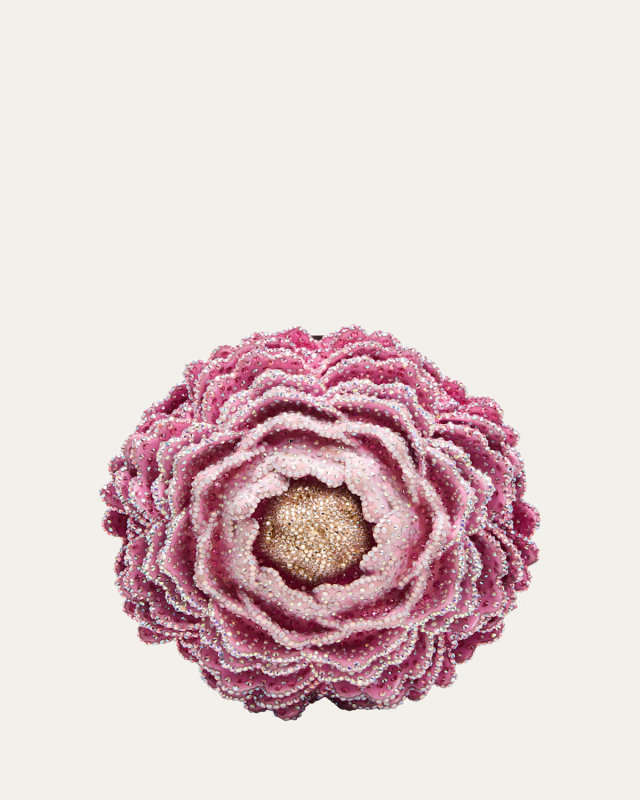 Peony Crystal Clutch Bag