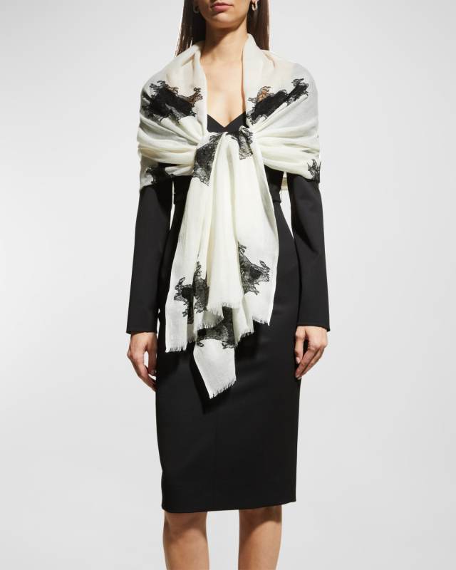 Soul Spectrum Lace Wool-Silk Stole