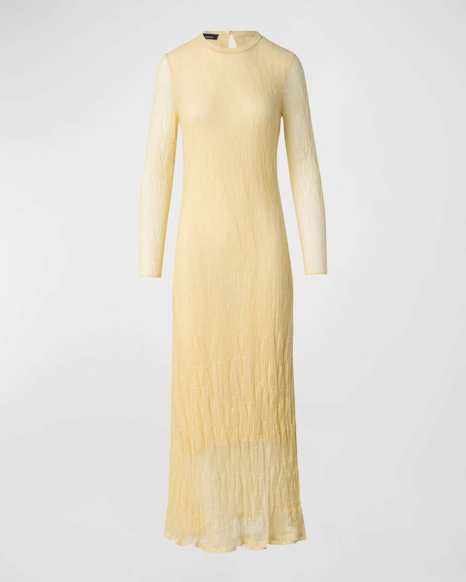 Asagao Jacquard Knit Midi Dress