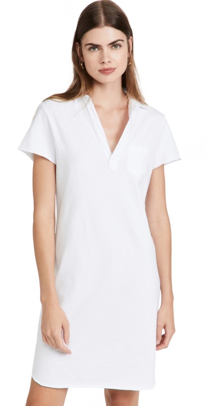 Frank & Eileen Short Polo Dress White