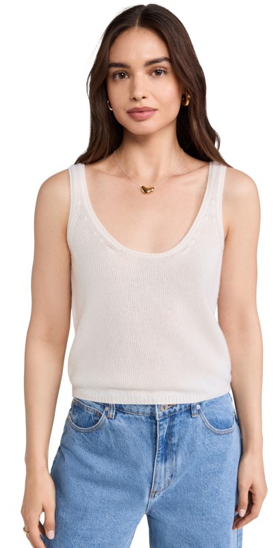 OGD One Grey Day Talia Cashmere Tank Ivory