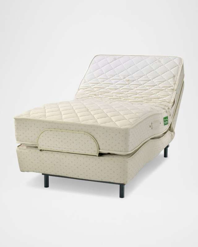 Nature Luxe Latex Quilt-Top Mattress w/Adjustable Bed Bas