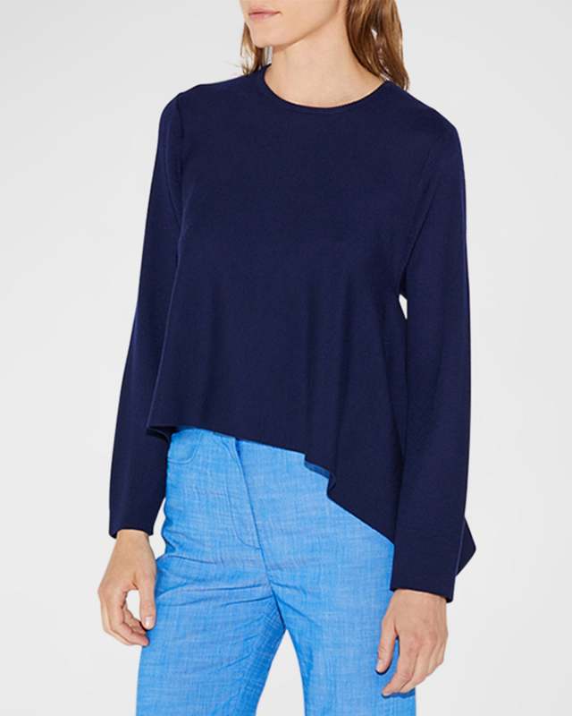 Heloise Draped Merino Wool Sweat