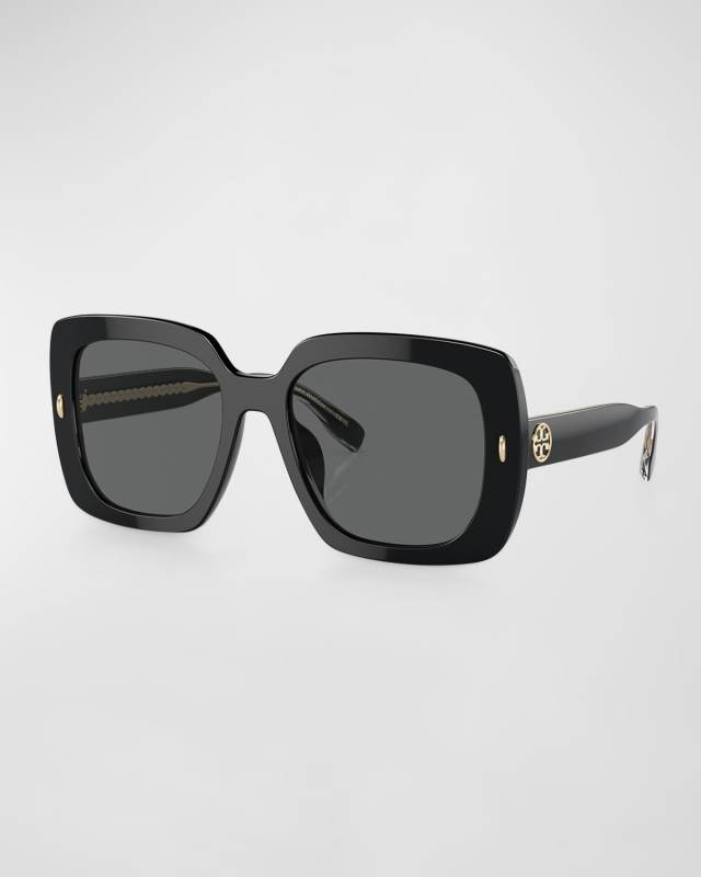 Logo Acetate Square Sunglasses
