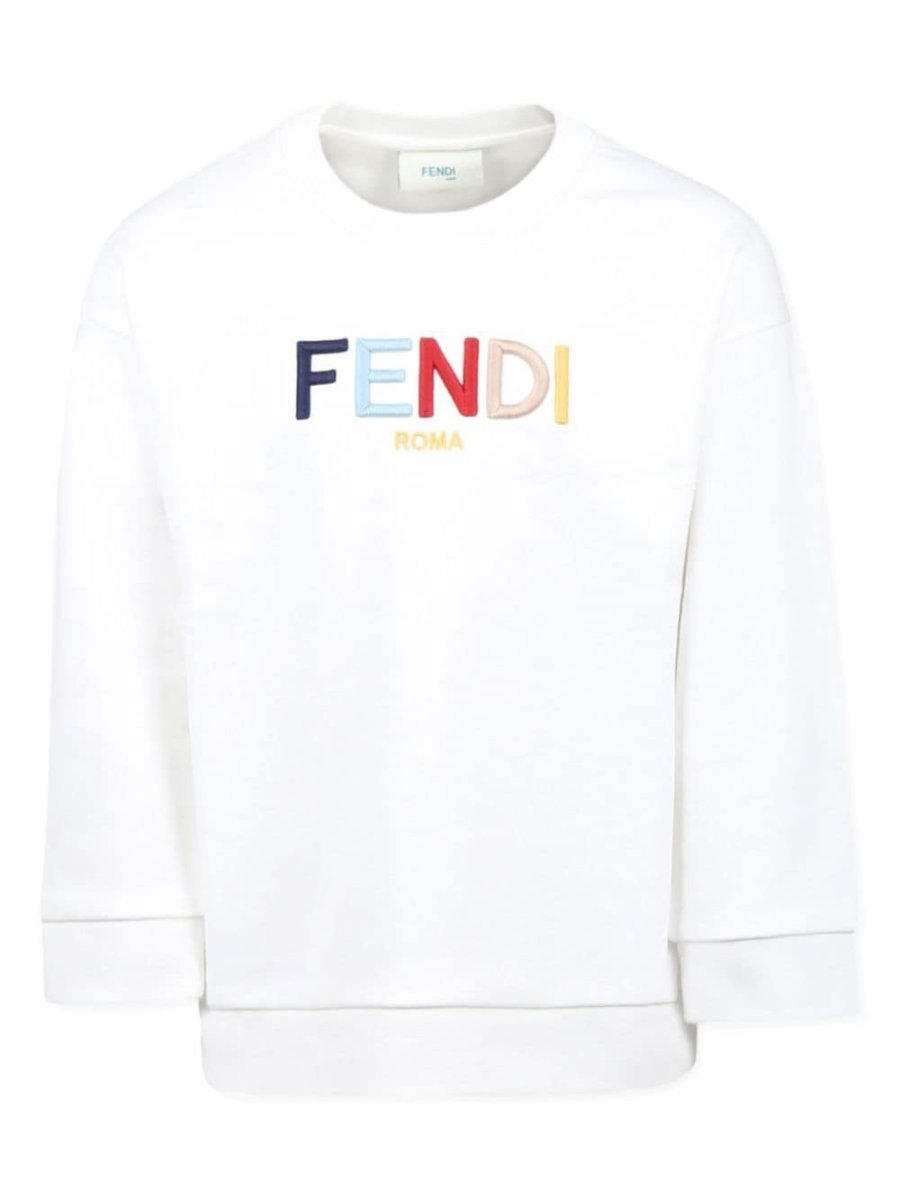 embroidered-logo sweatshirt
