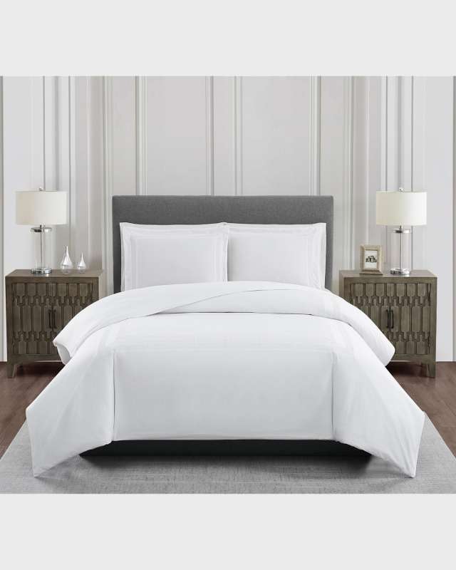 Bristol Embroidered King/California King 3-Piece Duvet Cover Set