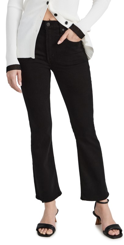 Citizens of Humanity Isola Cropped Boot Jeans Plush Black