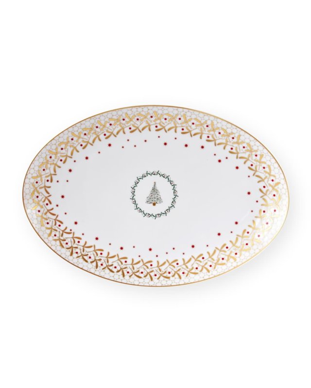Noel Oval Platter, 15"