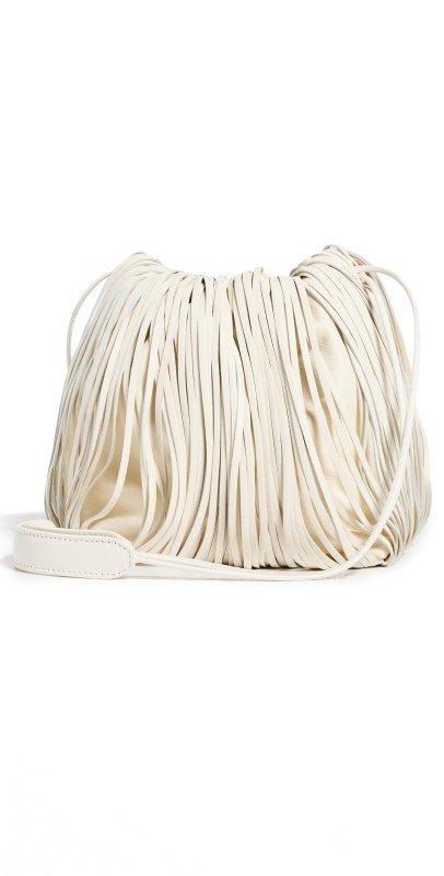 Jil Sander Dumpling Fringe Bag Eggshell