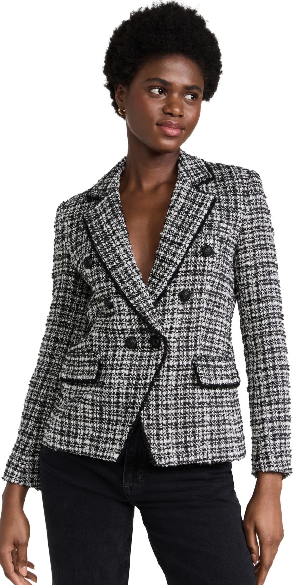 Generation Love Eliza Tweed Blazer Black/White
