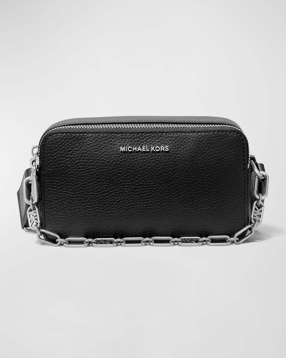 Jet Set Small Double Zip Chain Crossbody Bag