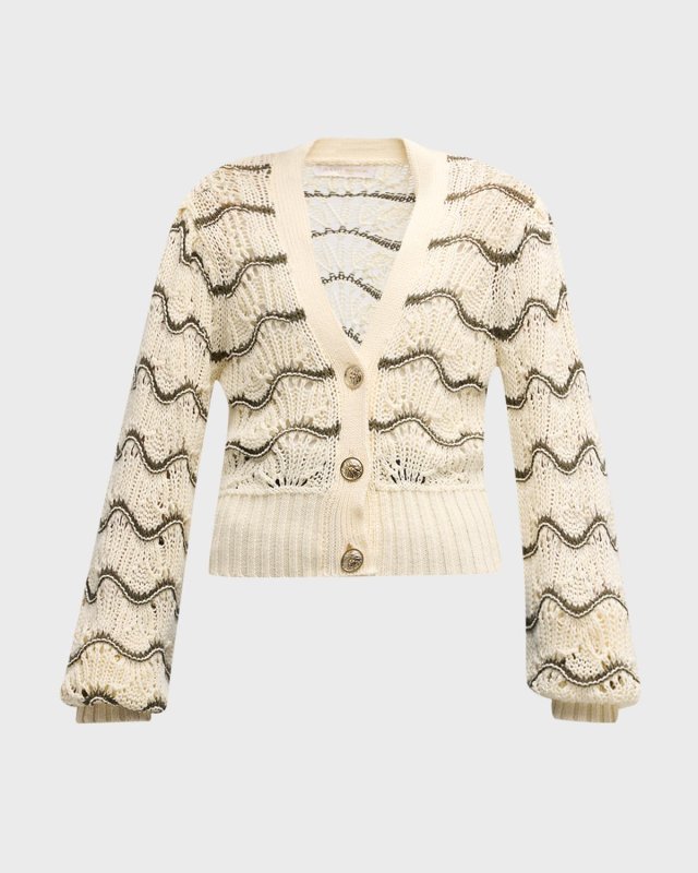Daniella Wavy Striped Cardigan