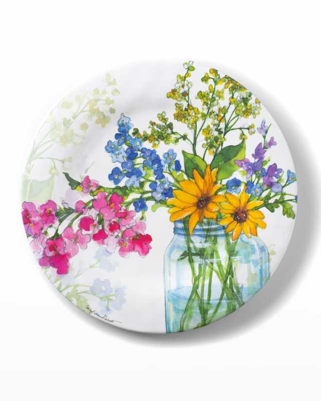 Jars of Sunshine Shatter-Resistant Bamboo Dinner Plates, Set of 4