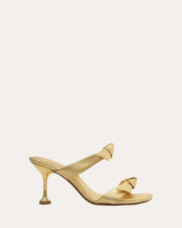 Clarita Metallic Knot Two-Band Sandals