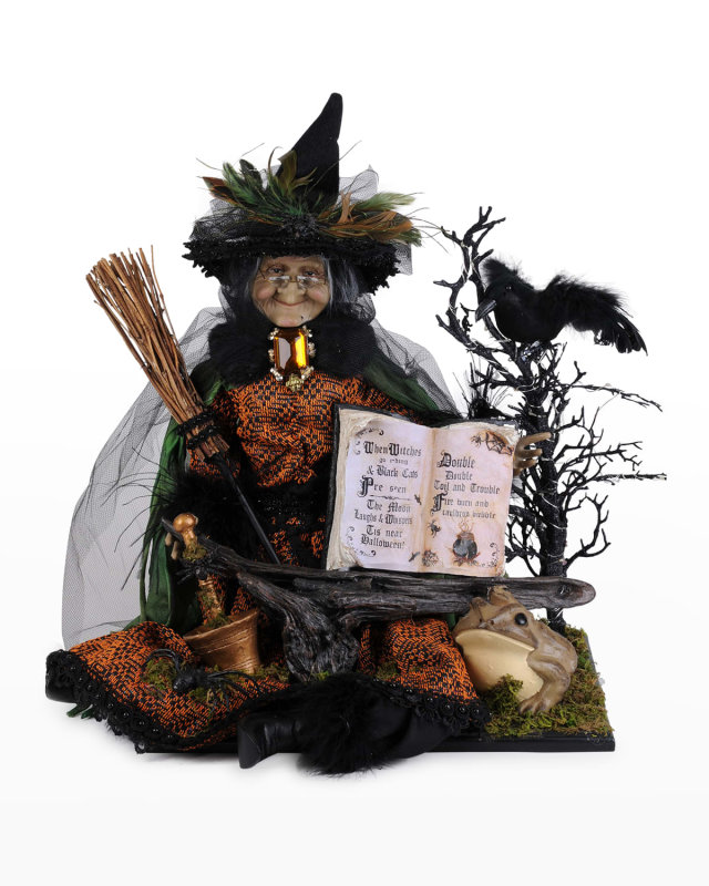Edith Sitting Witch Halloween Decor