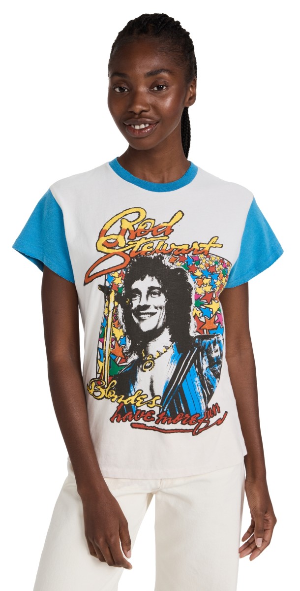 MADEWORN ROCK Rodtewart Tee White/Vintage Blue