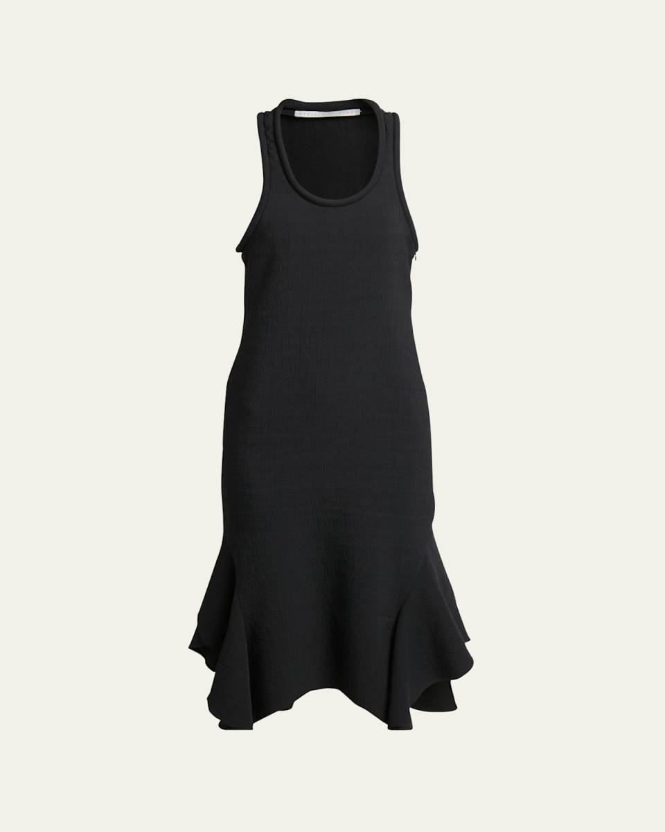 Ruffle Hem Tank Midi Dress
