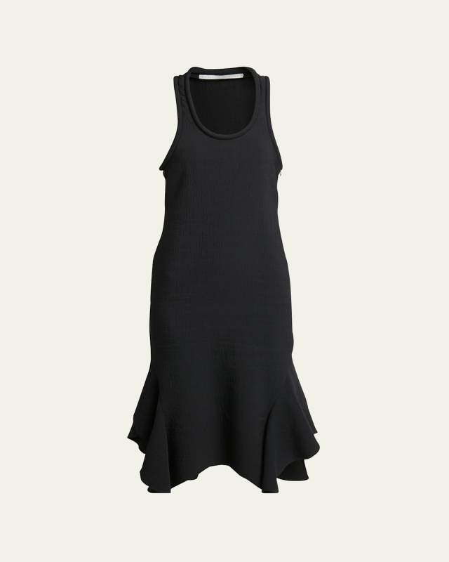 Ruffle Hem Tank Midi Dress