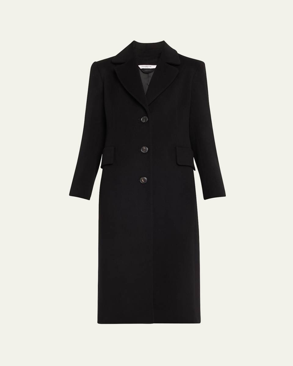 Kyle Notch-Collar Wool Maxi Coat