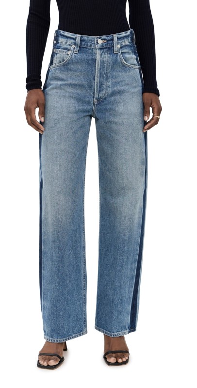 Citizens of Humanity Ayla Baggy Jeans with Tuxedo Stripe Drome