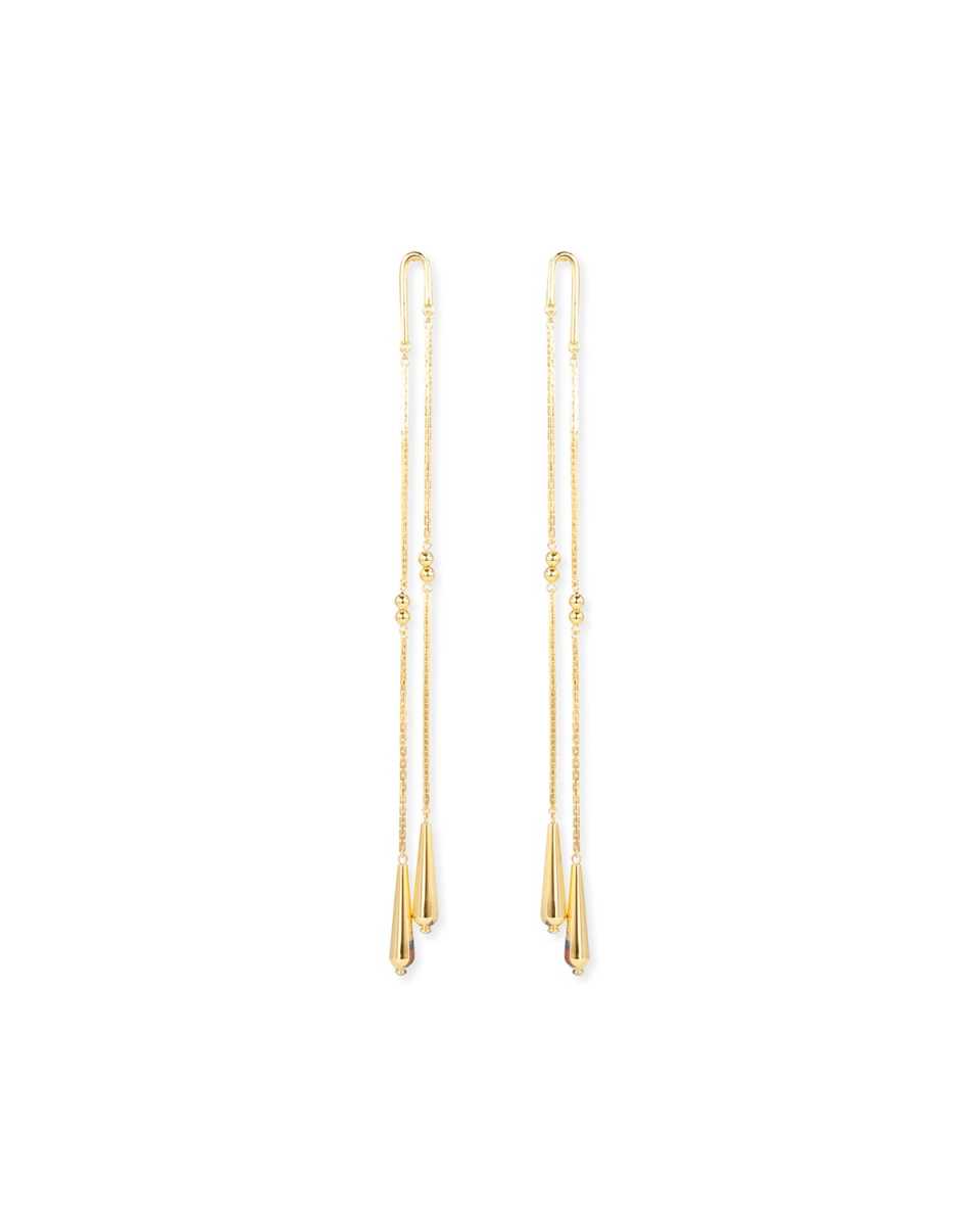 Gold Ball Drop Post Earrings