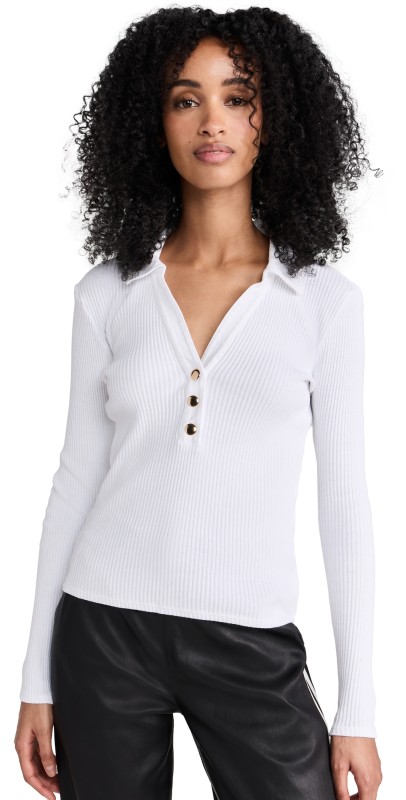 NationTD Harve Snap Polo White