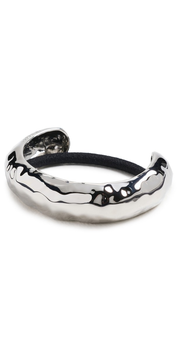 LELET NY Hammered Arch Pony Cuff Rhodium