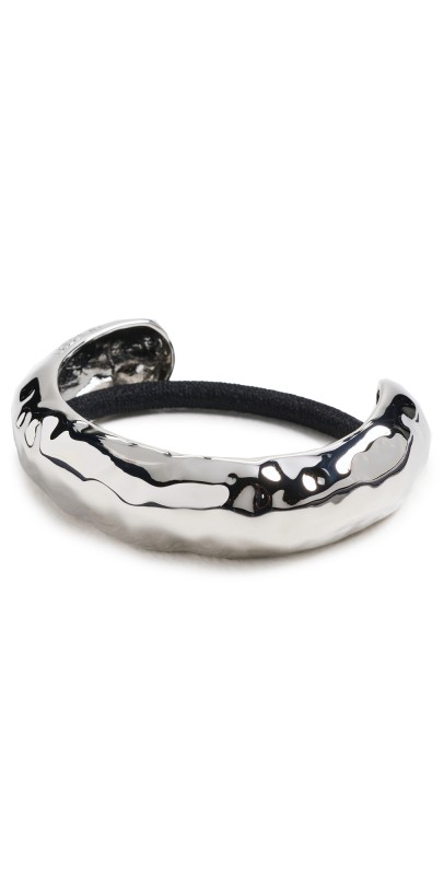LELET NY Hammered Arch Pony Cuff Rhodium