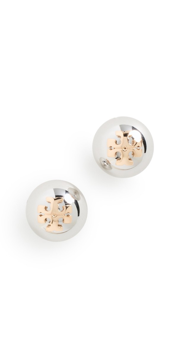Tory Burch Essential Studs Tory Silver/Tory Gold