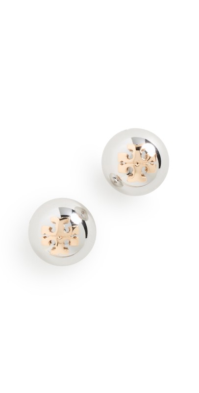 Tory Burch Essential Studs Tory Silver/Tory Gold