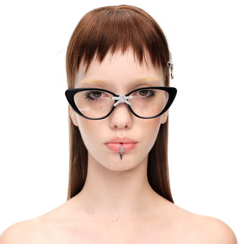 SHUSHU TONG YVMIN X SHUSHUTONG Gemstone Bow Glasses