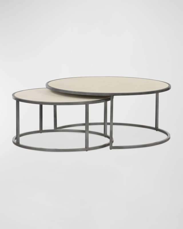 Shagreen Nesting Coffee Tables Set