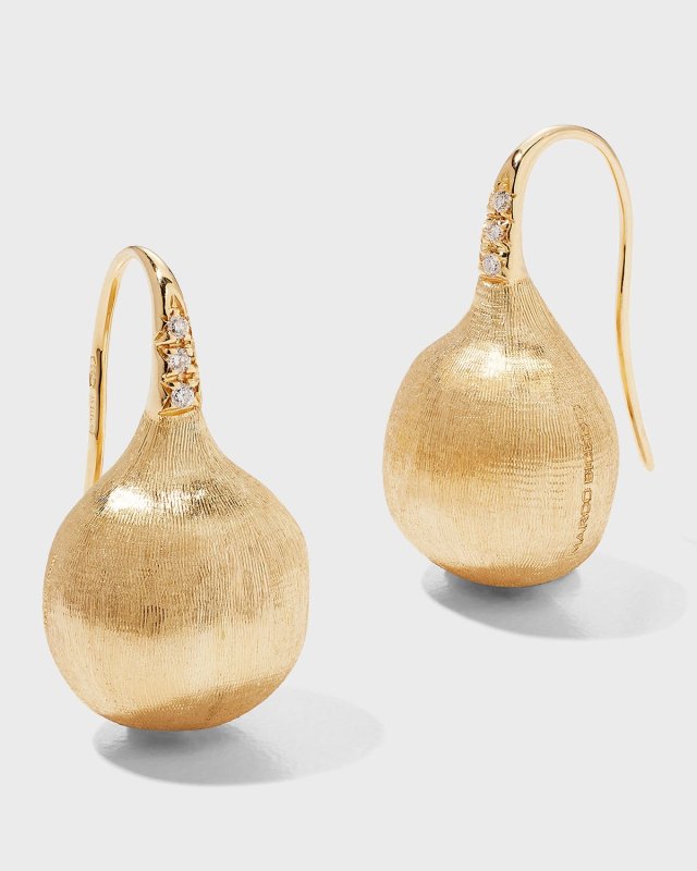 Africa 18k Diamond Drop Earrings