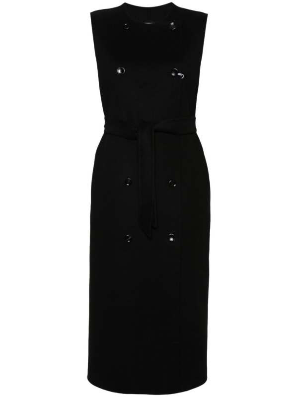 double-breasted sleeveless coat