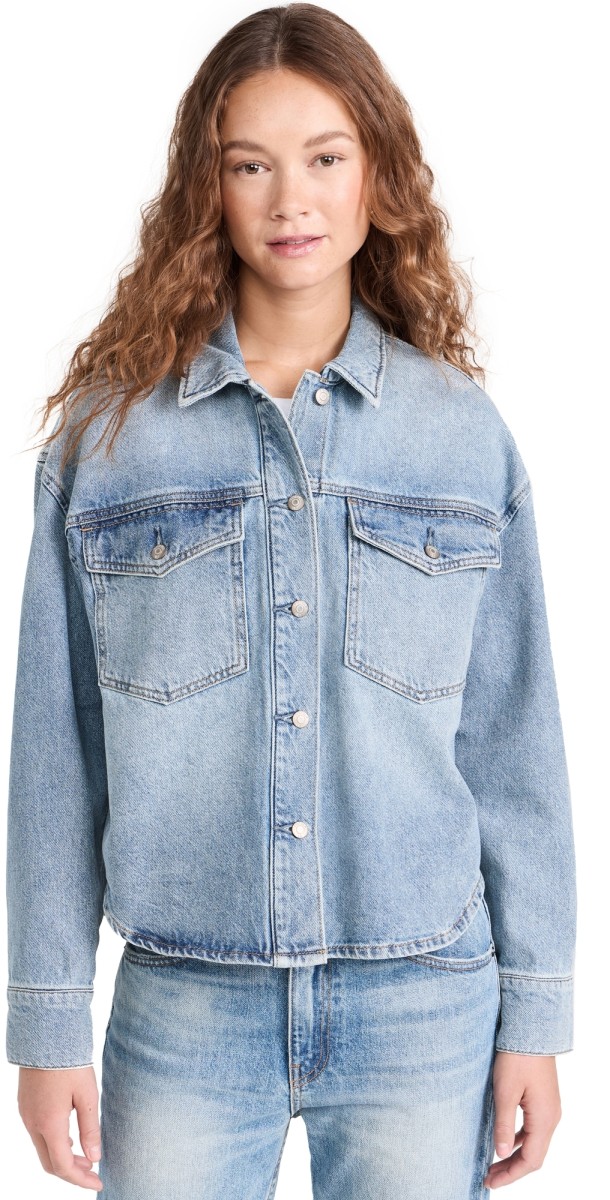 Pistola Denim Mandy Crop Shacket Marcel