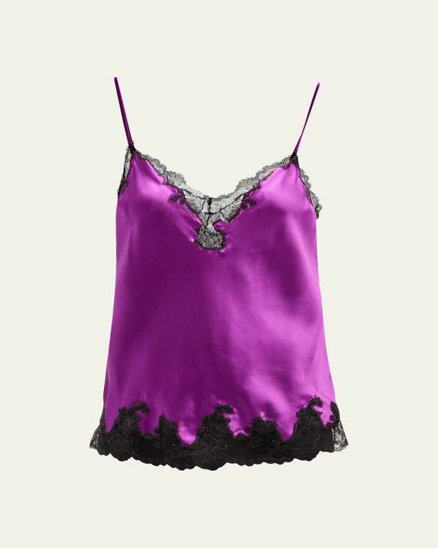 Lolita Lace-Trim Silk Camisol