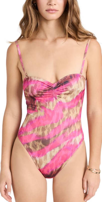 Bananhot Paris One Piece Pink Brown Jungle