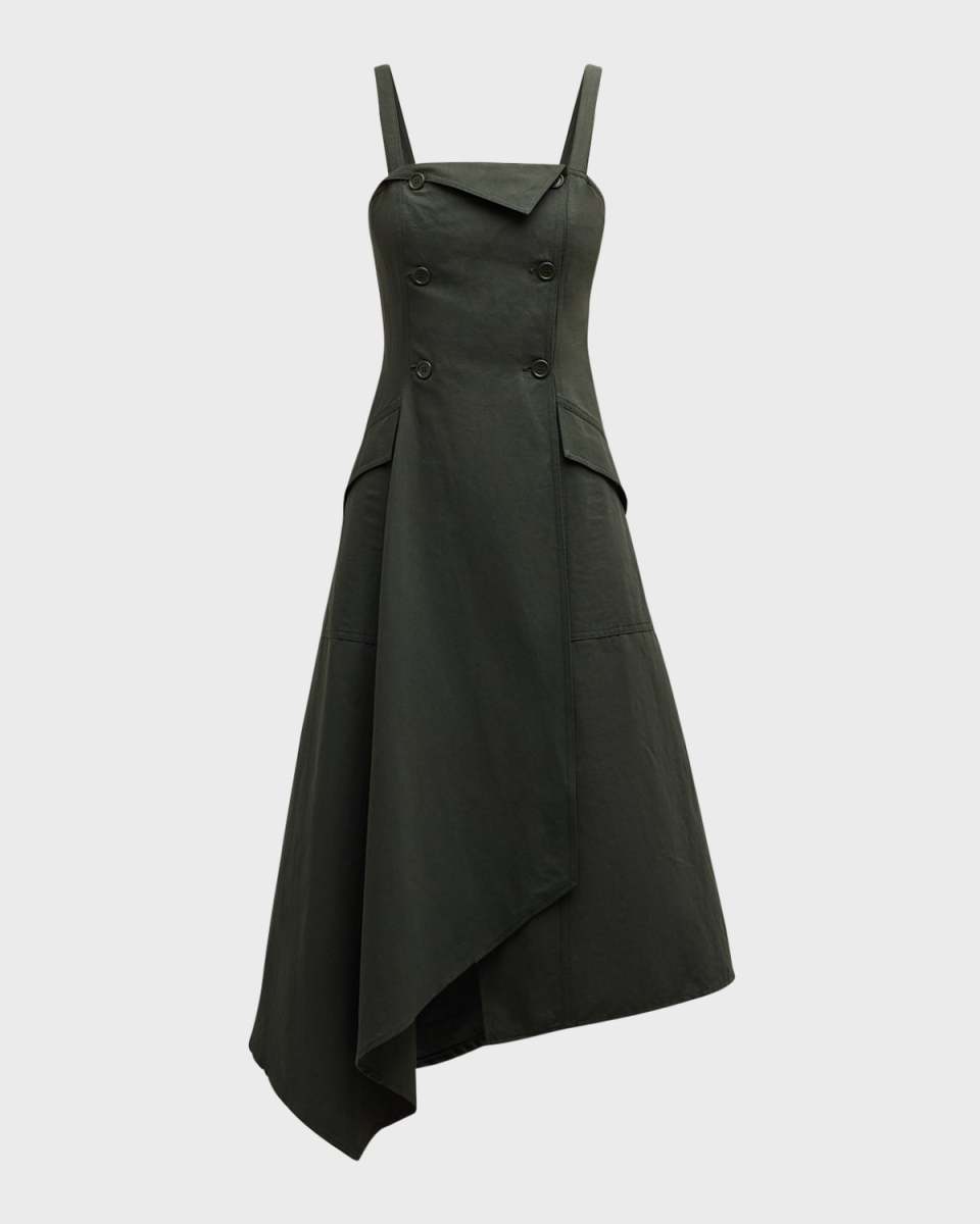Scarlett Sleeveless Button-Front Midi Dress
