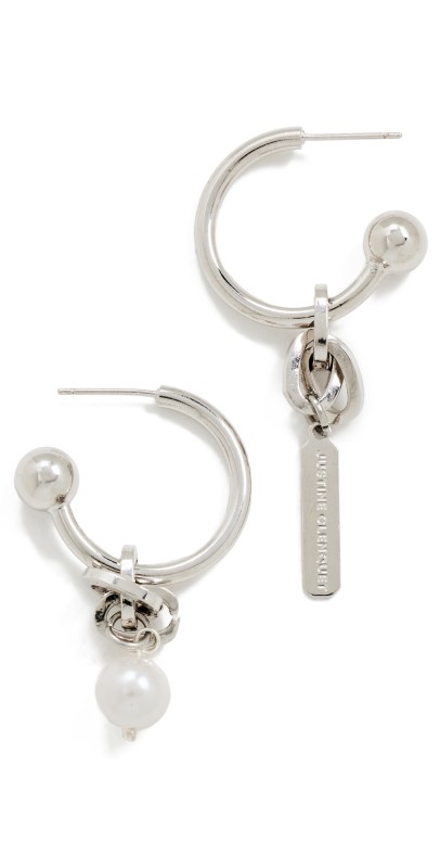 Justine Clenquet Leeloo Earrings Palladium