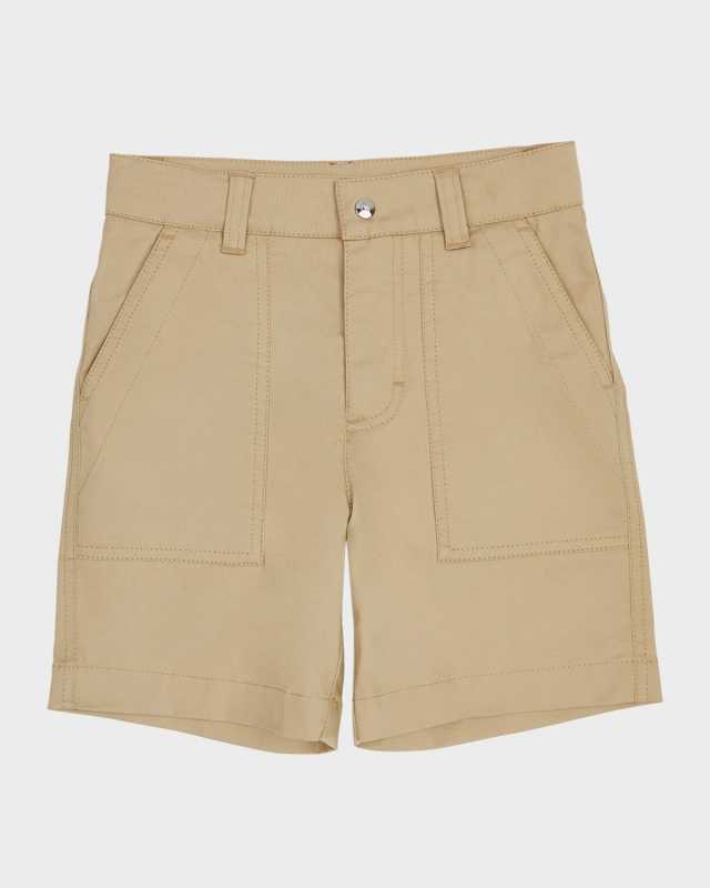 Boy's Cotton Twill Bermuda Shorts, Size 8-