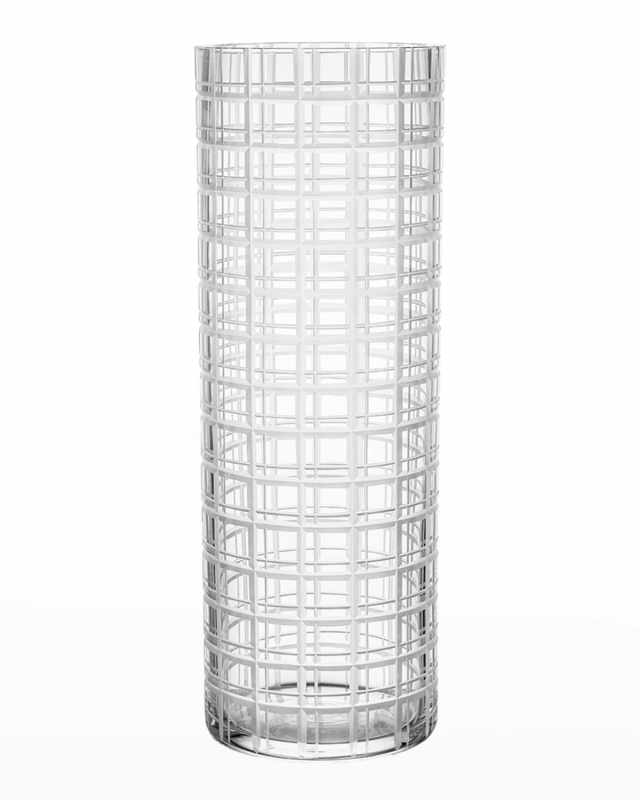 Cut In Number Checker Large Vase