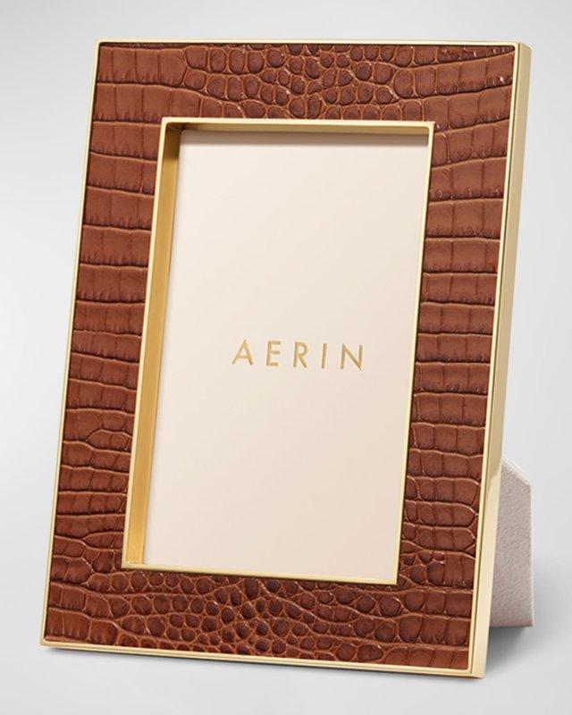 Classic Croc Leather Frame, 4" x 6"