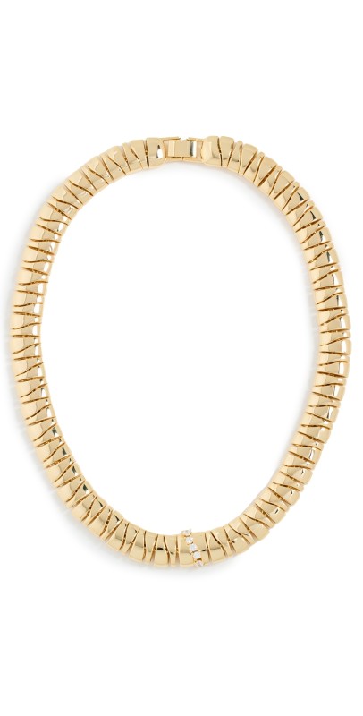 By Adina Eden Unique Shape Chain Necklace Gold