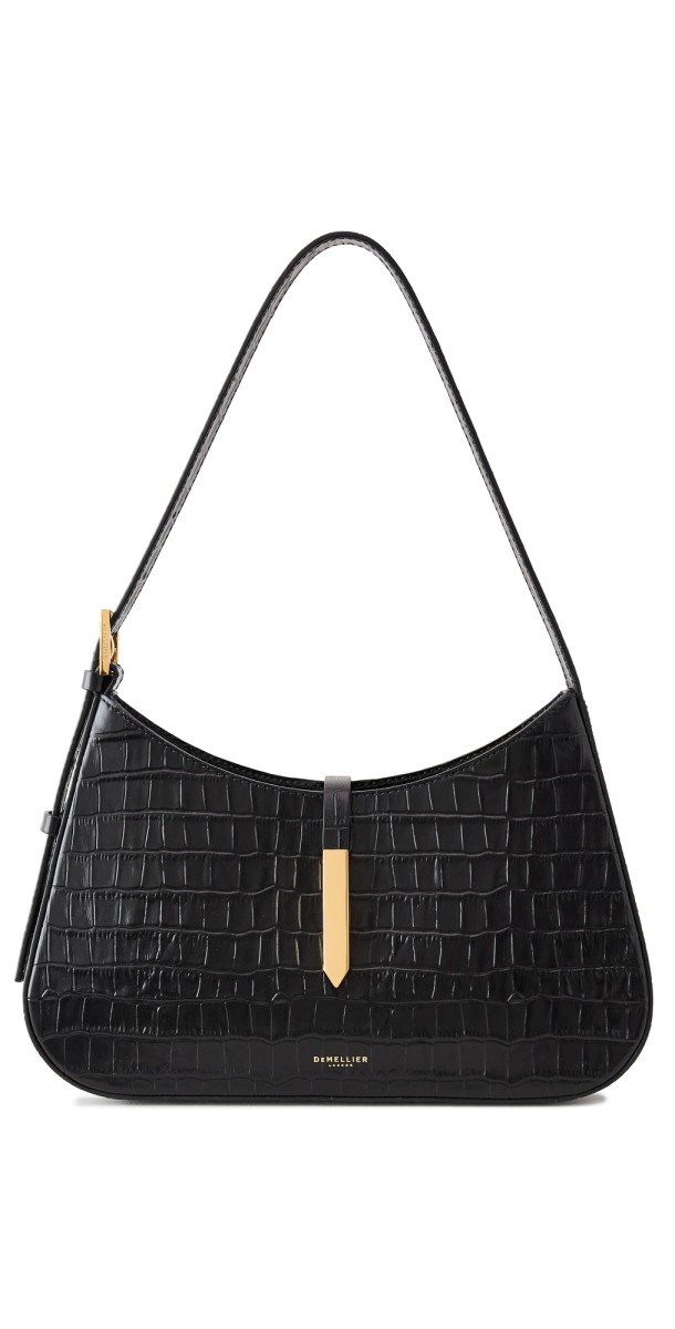 DeMellier Tokyo Bag Black Croc Effect