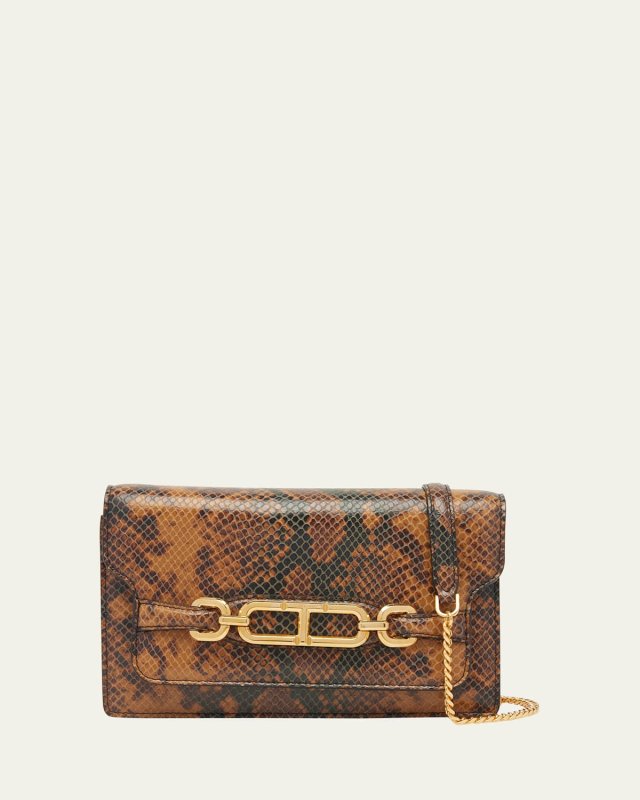 Whitney Small Python-Print Shoulder Bag