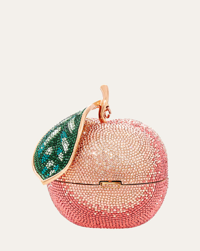 Apple Peach Shimmery Clutch Bag