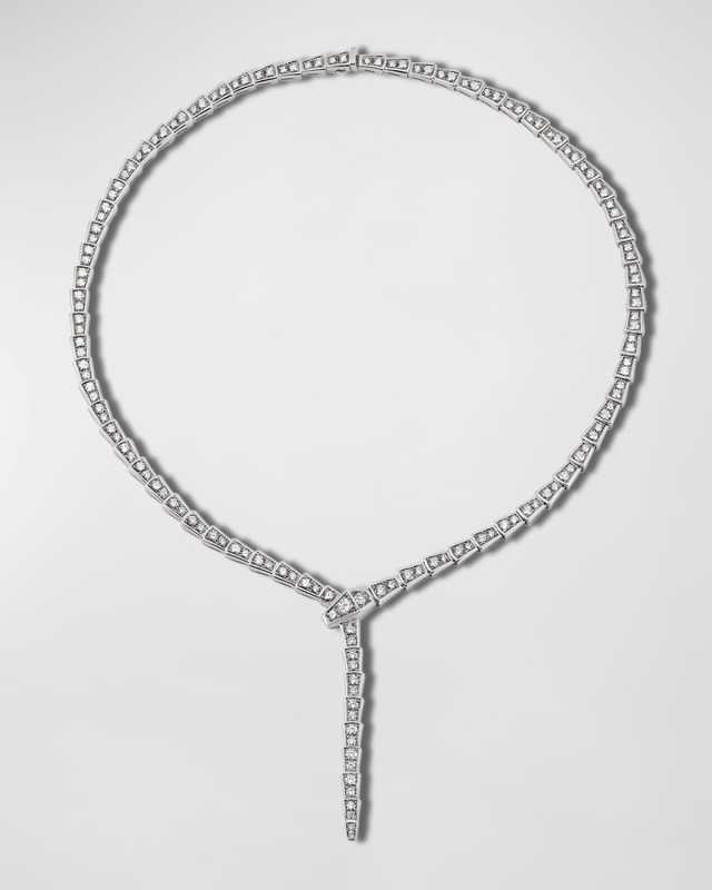 Serpenti White Gold Diamond Necklace