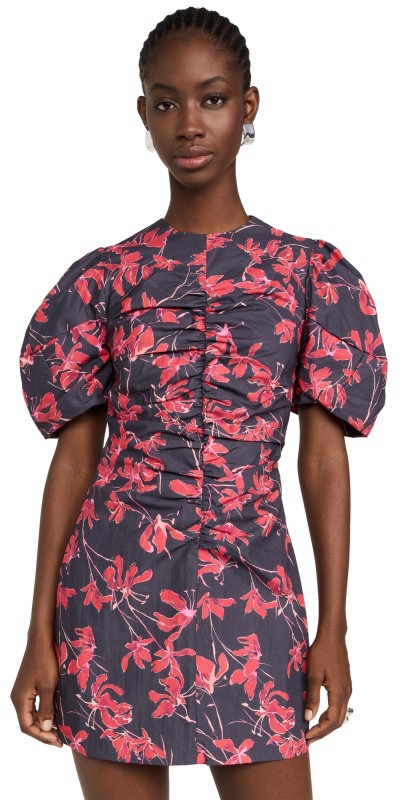 AMUR Tanner Puff Sleeve Mini Dress Floral Breeze