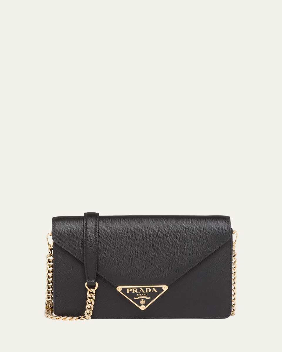 Mini Triangle Logo Envelope Flap Crossbody Bag