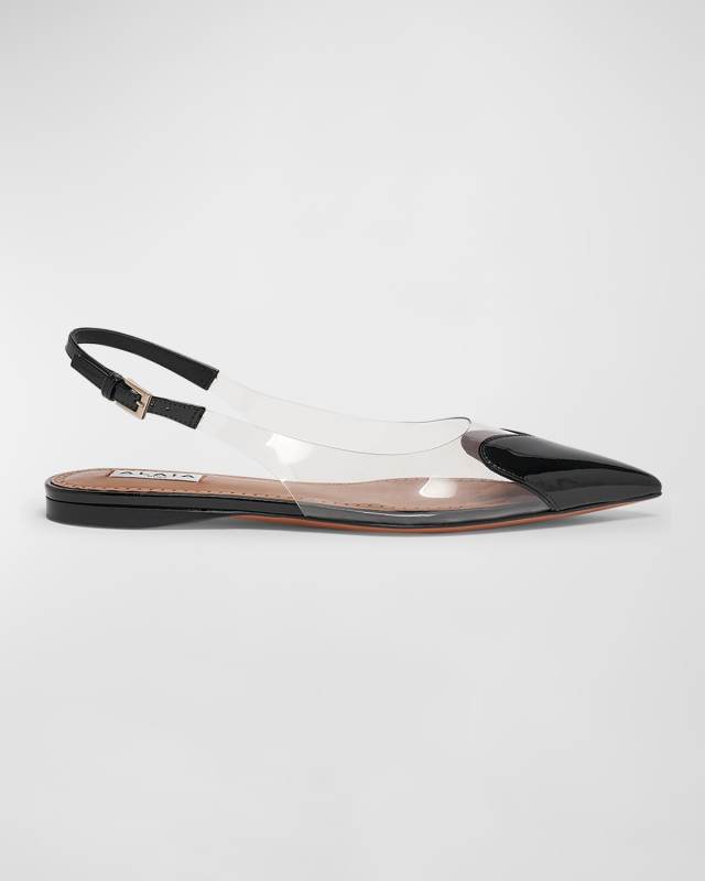 Coeur Heart Clear Slingback Ballerina Flats